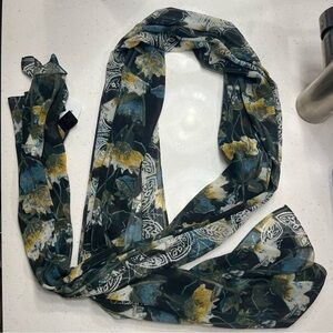 Brooks Brothers Floral 100% Polyester Scarf NWT